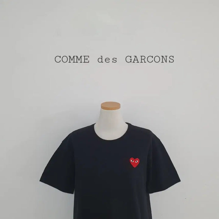 [BUNJANG] Comme des Garçons Black Heart T-Shirt / No.26043015 꼼데가르송 검정 하트 반팔 티셔츠