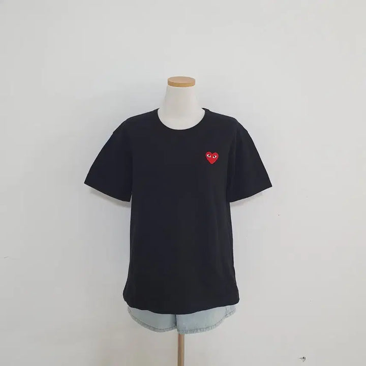 [BUNJANG] Comme des Garçons Black Heart T-Shirt / No.26043015 꼼데가르송 검정 하트 반팔 티셔츠