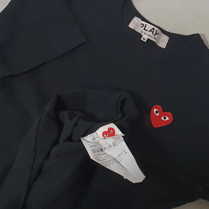 [BUNJANG] Comme des Garçons Black Heart T-Shirt / No.26043015 꼼데가르송 검정 하트 반팔 티셔츠