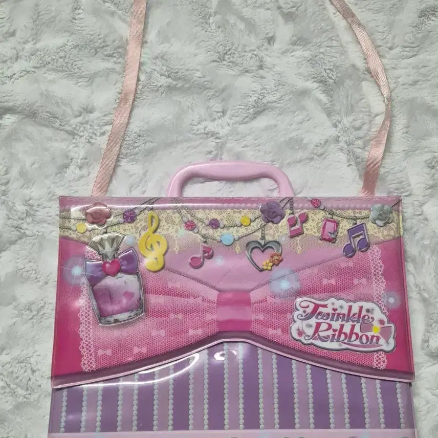 [BUNJANG] Pripara Lala Twinkle Ribbon Pretty Ticket File Bag &amp; Ticket File / 프리파라 라라 트윙클 리본 프리티켓 파일백 가방 티켓 파일