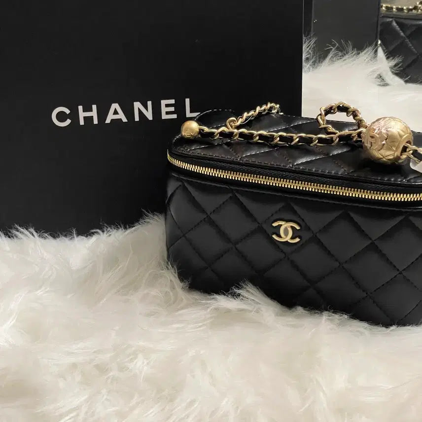 [BUNJANG] Golden Ball Vanity Lambskin Mini Bag / [새상품/풀박스]골든볼 베니티 램스킨