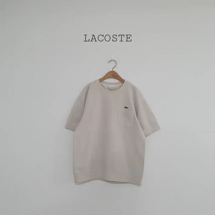 [BUNJANG] Lacoste Pocket Short Sleeve T-Shirt Ivory / No.26043017 라코스테 포켓 반팔 티셔츠 아이보리