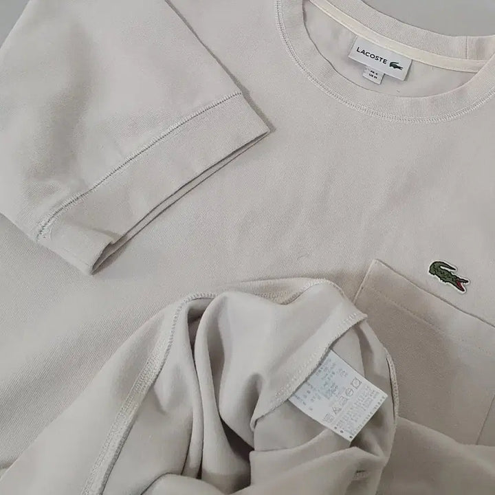 [BUNJANG] Lacoste Pocket Short Sleeve T-Shirt Ivory / No.26043017 라코스테 포켓 반팔 티셔츠 아이보리