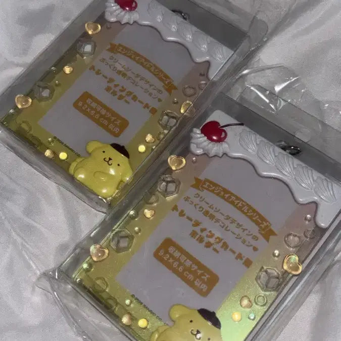 [BUNJANG] Sanrio Pompompurin Cream Soda Pudding Photocard Holder Keychain / 산리오 폼폼푸린 크림소다 푸딩 포토카드 케이스 카드홀더 키링 돼지