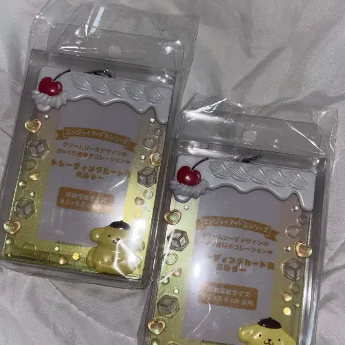 [BUNJANG] Sanrio Pompompurin Cream Soda Pudding Photocard Holder Keychain / 산리오 폼폼푸린 크림소다 푸딩 포토카드 케이스 카드홀더 키링 돼지