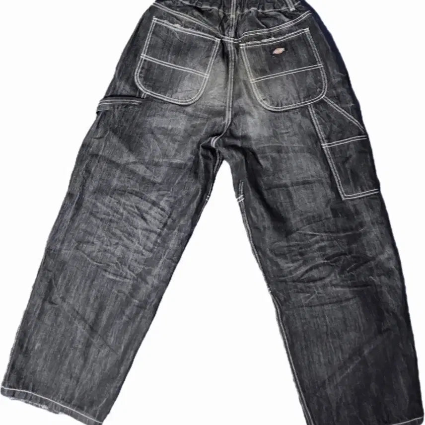 [BUNJANG] THUG CLUB x Dickies Double Knee Washed Denim Pants Black / 떠그클럽 X 디키즈 더블니 워시드 데님 팬츠 블랙 2
