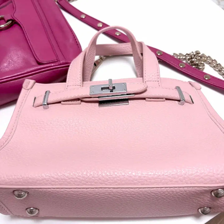[BUNJANG] Rebecca Minkoff Chain Bag Bundle Set (2 pcs) / 핑크가방일괄2개가격 /체인백브랜드 레베카 밍코브