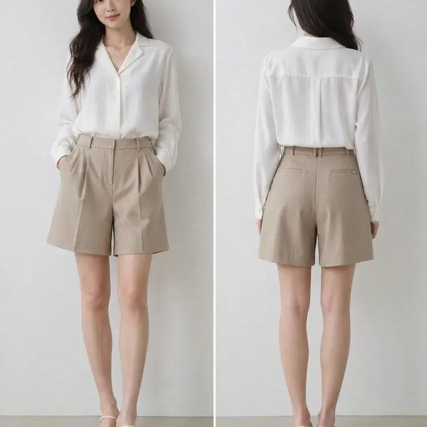 [BUNJANG] Morgan Beige Pleated Women&