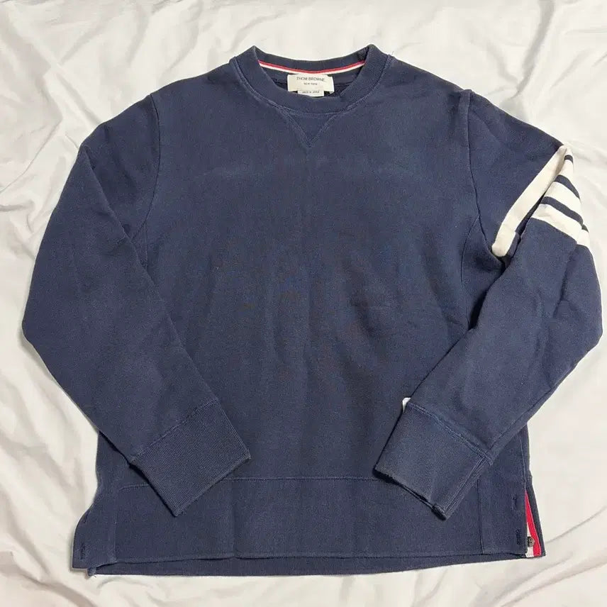 [BUNJANG] Thom Browne Navy Diagonal Sweatshirt / 톰브라운 네이비 사선 맨투맨 [4]