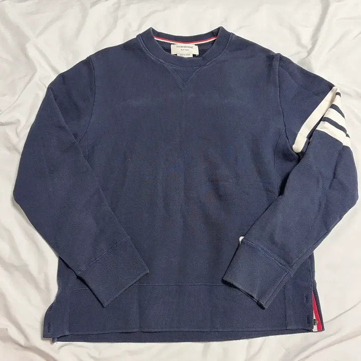 [BUNJANG] Thom Browne Navy Diagonal Sweatshirt / 톰브라운 네이비 사선 맨투맨 [4]