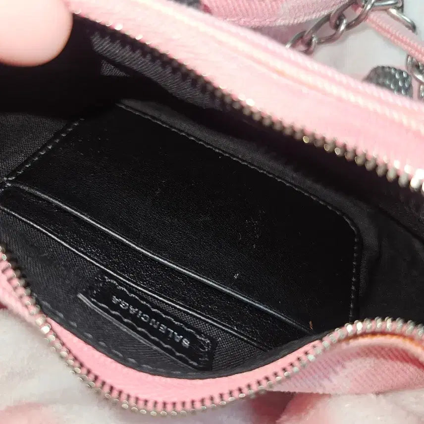 [BUNJANG] Balenciaga Le Cagole Mini Chain Bag Pink Denim / 발렌시아가 미니 체인백 핑크 데님