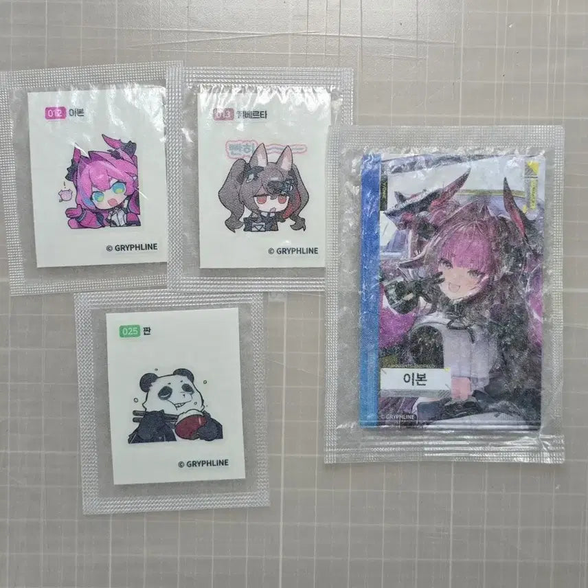 [SOLD OUT] 일괄) 명일방주 엔드필드 GS25 콜라보 띠부씰 이본 질베르타 판