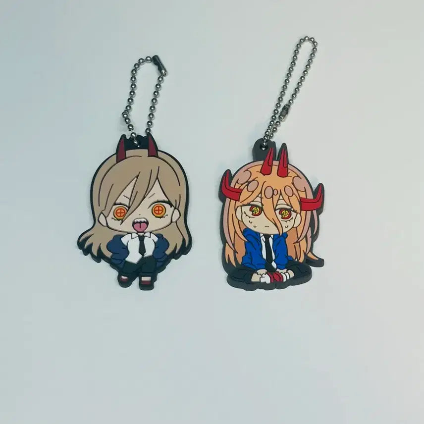 [BUNJANG] Chainsaw Man Power DepoRava Rubber Charm Strap Keychain (Set of 2) / 체인소맨 파워 데포라바 러버챰 러버스트랩 고무 키링 2종