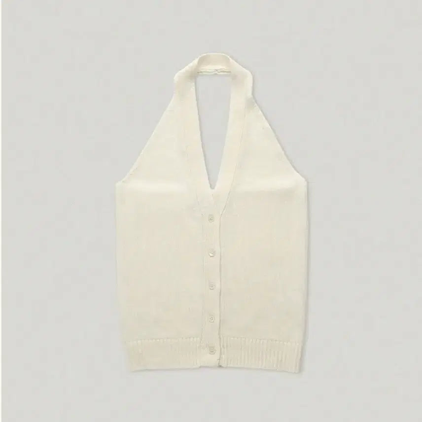 [BUNJANG] Smoothmood Napped Halterneck Knit Cream / 스무드무드 napped halterneck knit cream