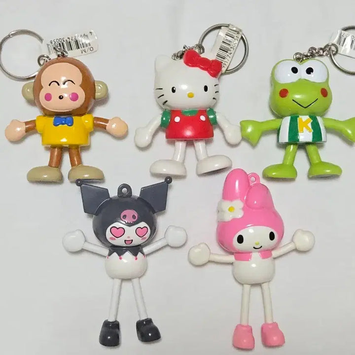 [BUNJANG] Vintage Hello Kitty Sanrio Bendable Keychain Set / (빈티지 - 가격 고정) 헬로키티 산리오 벤더블 키링 세트