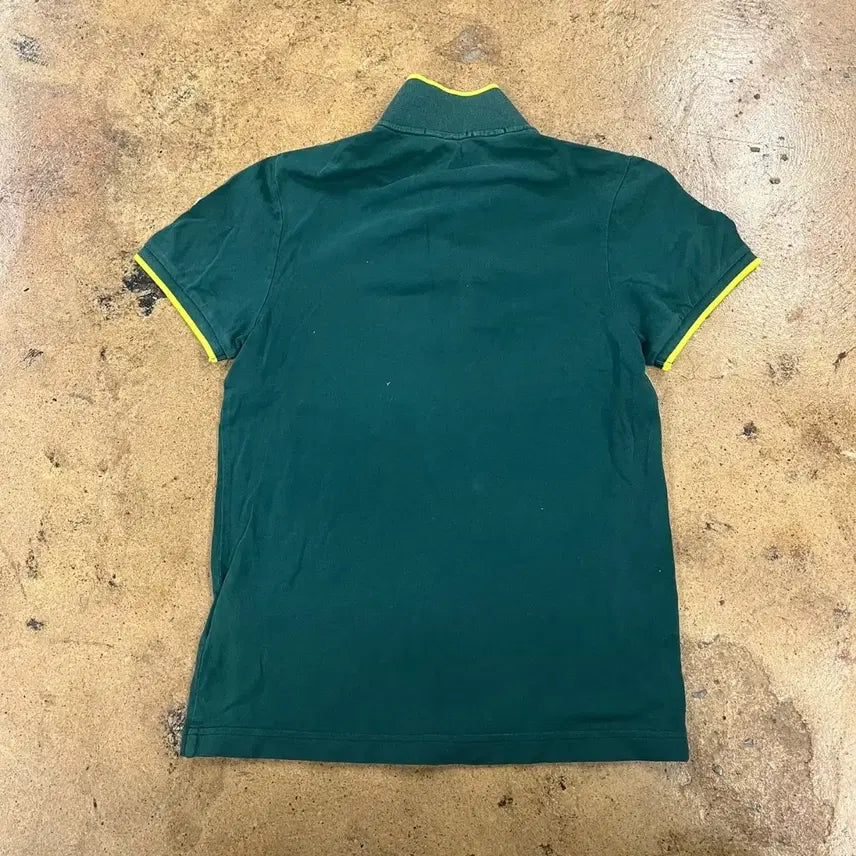 [BUNJANG] Moncler Green Collar Short-Sleeve T-Shirt (Authentic, XS) / [정품/XS] 몽클레어 그린 카라 반팔 티셔츠