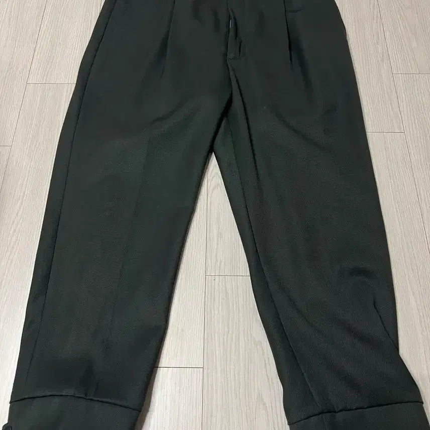 [BUNJANG] TIME Wide Leg Slacks - Khaki / [86] TIME 진카키  와이드 슬랙스