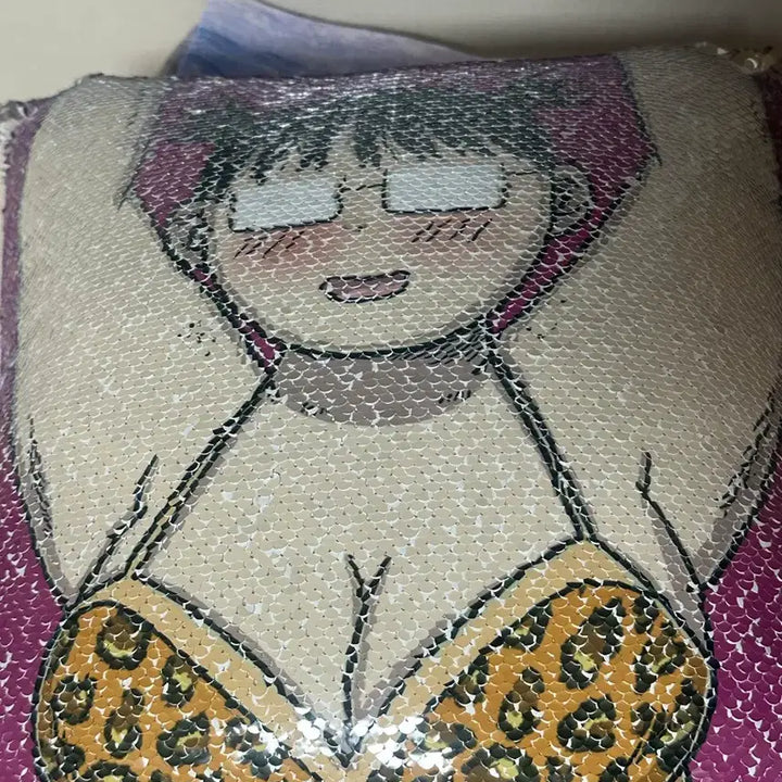 [BUNJANG] Meet-Up App Addiction Chungrangi Sequin Cushion / 만남어플중독 팬싸인회 작가님 굿즈