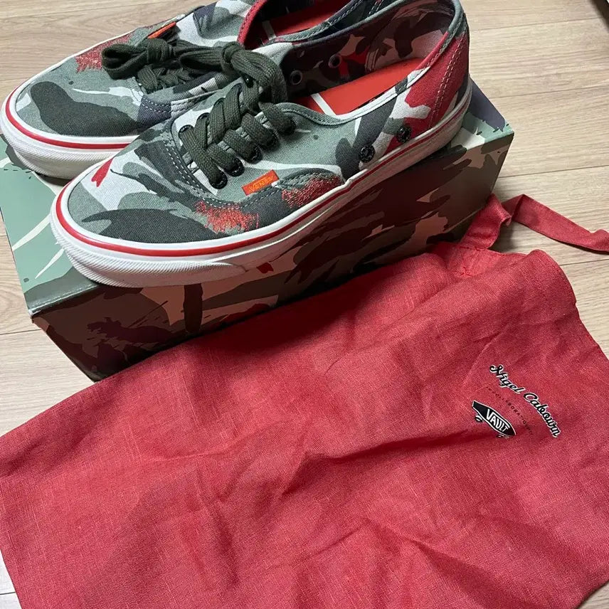 [BUNJANG] Nigel Cabourn x Vans Vault Collaboration Camo 8.5 Shoes / 나이젤카본 반스 볼트 카모 8.5사이즈