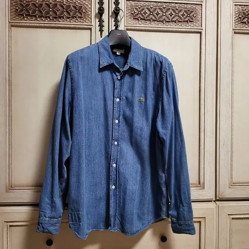 [BUNJANG] Lacoste Classic Denim Shirt L 42 / 새상품급 클래식 라코스테 데님셔츠 남방 L 42