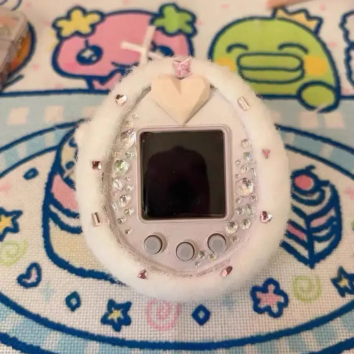 [BUNJANG] Tamagotchi Peace Meets Mix Knit Case / 다마고치 피스 미츠 믹스 뜨개케이스 미사용