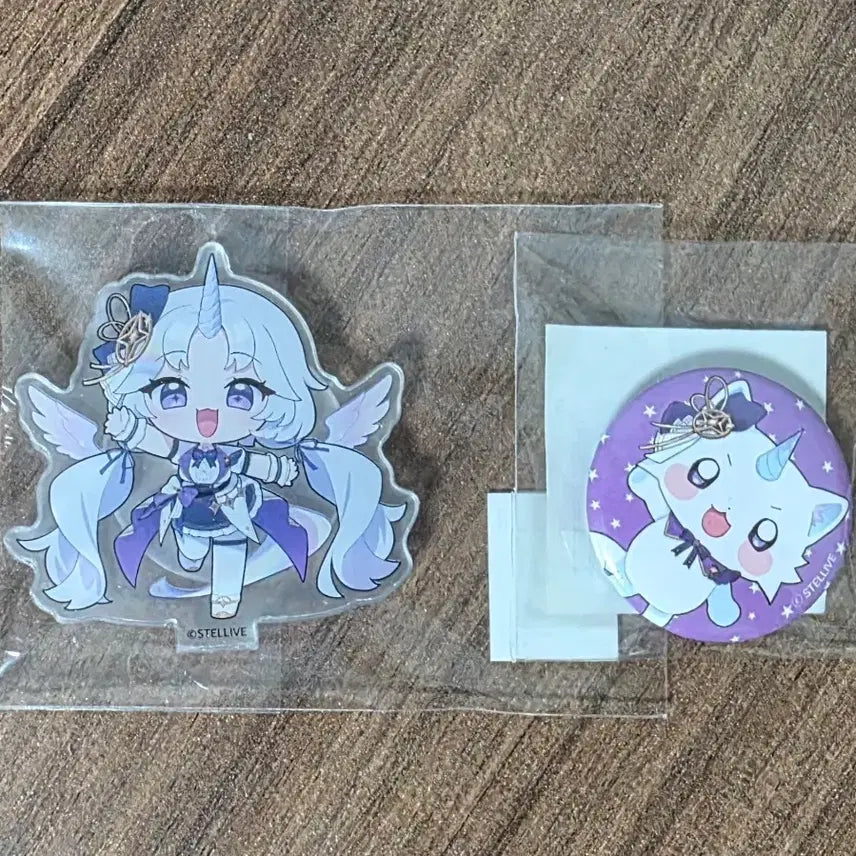 [BUNJANG] Speca Yuni Mini Acrylic &amp; Areunyang Can Badge Bundle Set / 스페카 유니 아크릴, 아르냥 캔뱃지