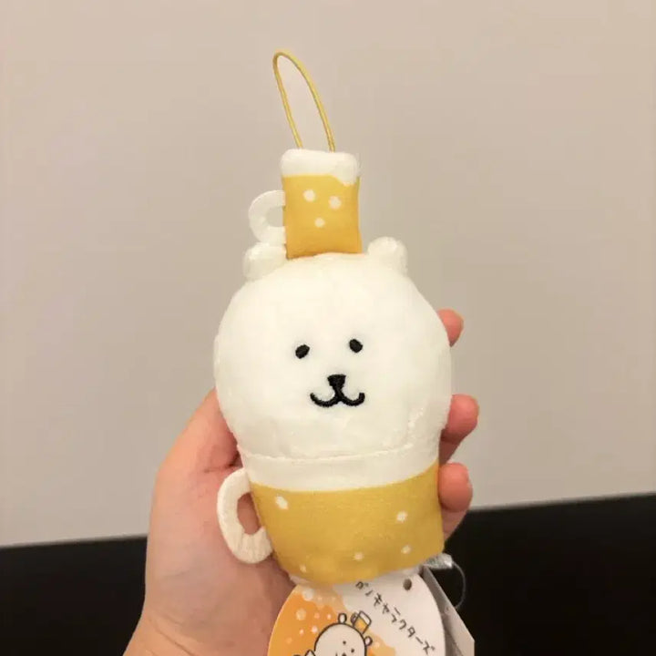 [BUNJANG] Nongdamgom Nagano Market Beer Plush Keychain / 농담곰 나가노마켓 맥주 인형 키링