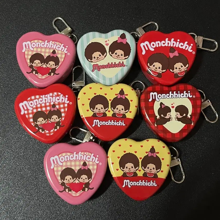 [BUNJANG] Monchhichi Heart Chocolate Tin Case / gs25 몬치치 하트초코틴 1BOX