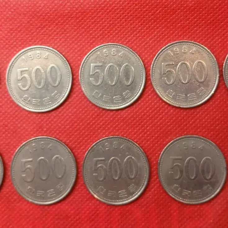 [BUNJANG] 1984 500 KRW Coin Bundle Set (10 pcs) / 1984년 500원 동전 10개일괄