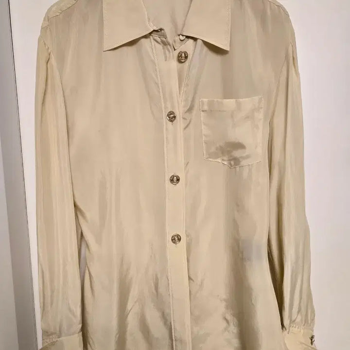 [SOLD OUT] 한섬 오브제 이태리 새틴 롱블라우스 새제품
