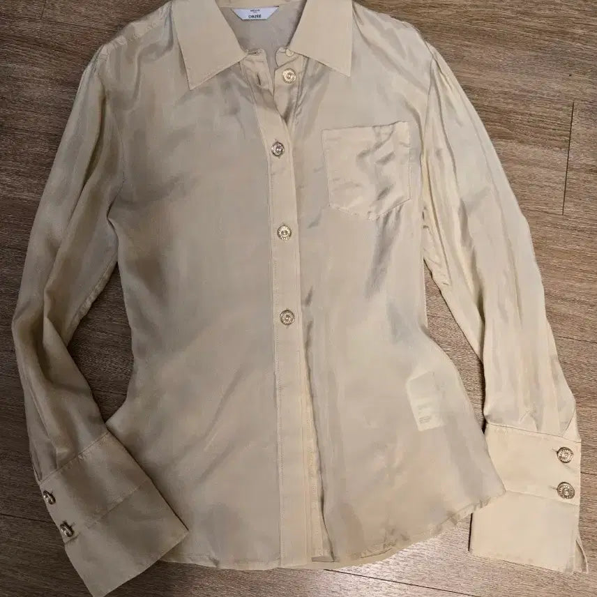 [SOLD OUT] 한섬 오브제 이태리 새틴 롱블라우스 새제품