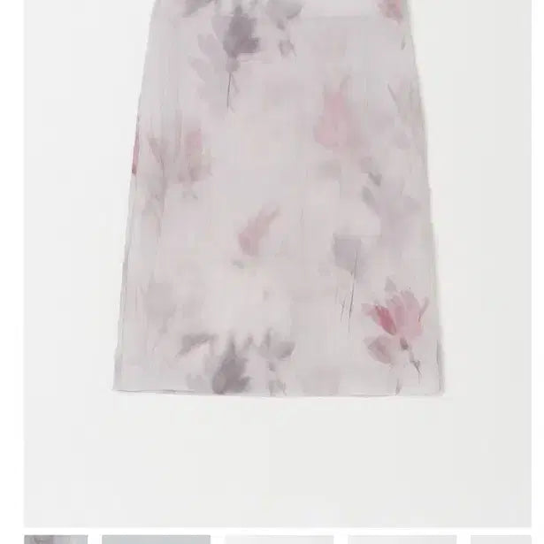 [BUNJANG] Nothing Everything Silky Floral Midi Skirt Grey Exclusive / 낫띵에브리띵 실키 플로럴 미디 스커트 그레이 익스클루시브
