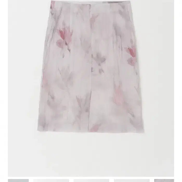 [BUNJANG] Nothing Everything Silky Floral Midi Skirt Grey Exclusive / 낫띵에브리띵 실키 플로럴 미디 스커트 그레이 익스클루시브