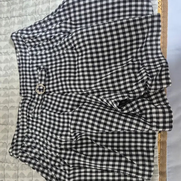 [BUNJANG] Gingham Check Pleated Mini Skirt / 깅엄체크 플리츠 미니스커트