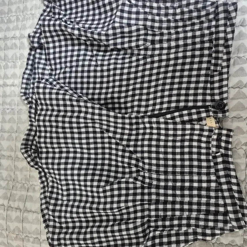 [BUNJANG] Gingham Check Pleated Mini Skirt / 깅엄체크 플리츠 미니스커트