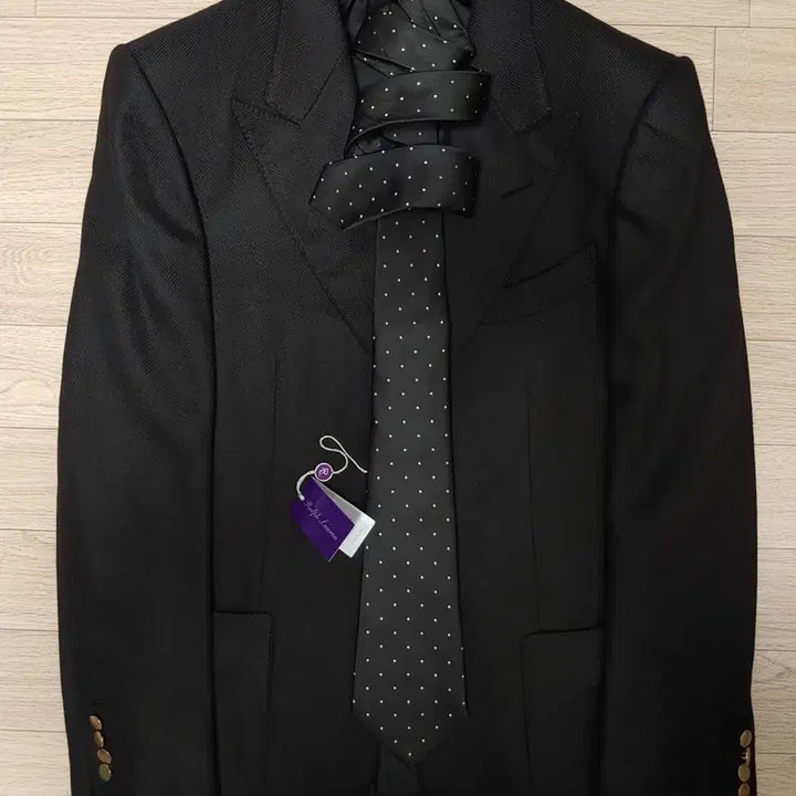 [BUNJANG] Ralph Lauren Purple Label Silk Polka Dot Necktie / 랄프로렌퍼플라벨 도트넥타이