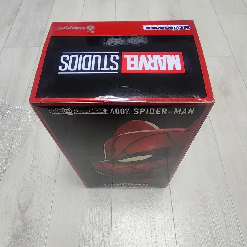 [BUNJANG] Happy Kuji Marvel Bearbrick Spider-Man 400% Civil War Version Last One Prize / 해피쿠지 마블 베어브릭 스파이더맨 400% 시빌워 버전 라스트원상 미개봉