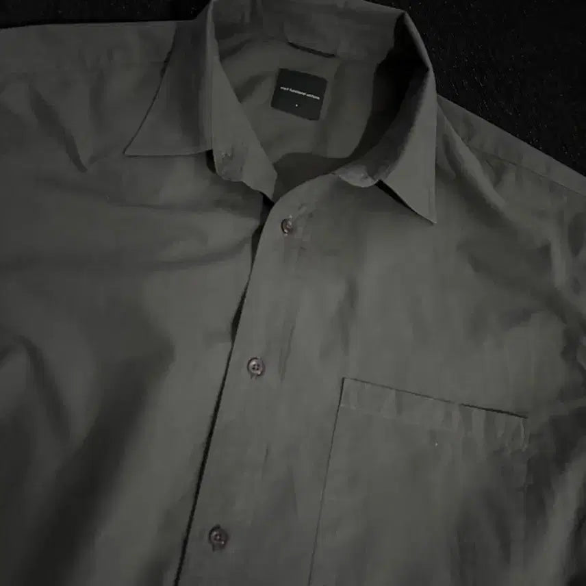 [BUNJANG] Moif Uniform Half Shirt Charcoal Grey / [Moif] 모이프 유니폼 하프 셔츠 챠콜 그레이