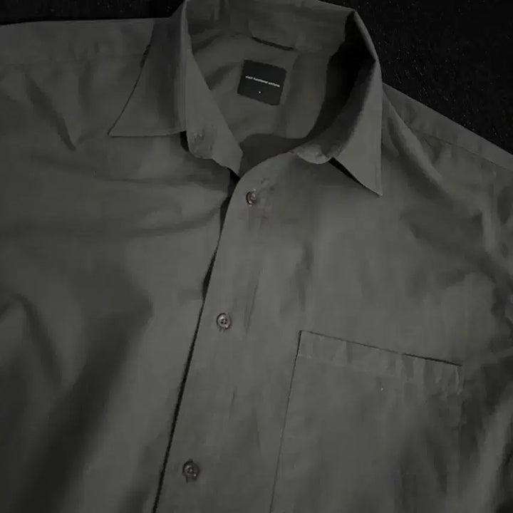 [BUNJANG] Moif Uniform Half Shirt Charcoal Grey / [Moif] 모이프 유니폼 하프 셔츠 챠콜 그레이