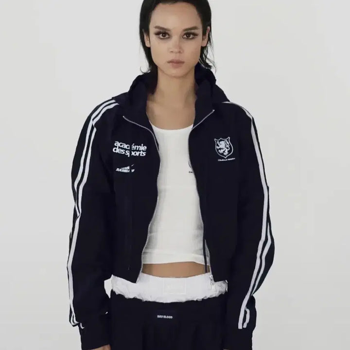 [BUNJANG] Badblood ADS Vintage Hooded Track Jacket Navy / 배드블러드 badblood ads 빈티지 후드 트랙 자켓 네이비 s