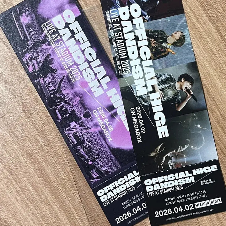 [SOLD OUT] 히게단 무비티켓 오피셜히게단디즘 메가박스 영화 특전 콘서트 2주차 포스터