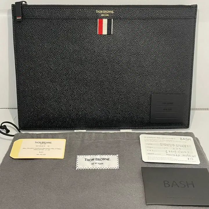 [BUNJANG] Thom Browne All Black Size Tag Clutch Bag / [새상품급]톰브라운 올블랙 사이즈표 클러치