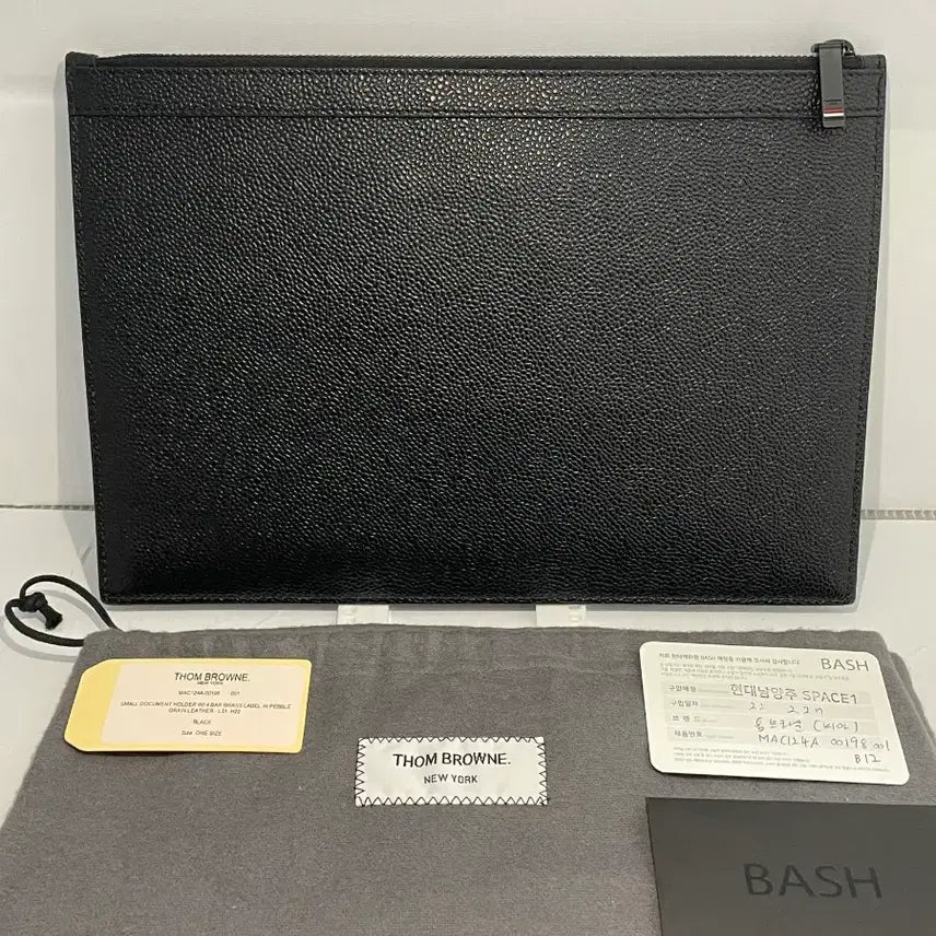 [BUNJANG] Thom Browne All Black Size Tag Clutch Bag / [새상품급]톰브라운 올블랙 사이즈표 클러치