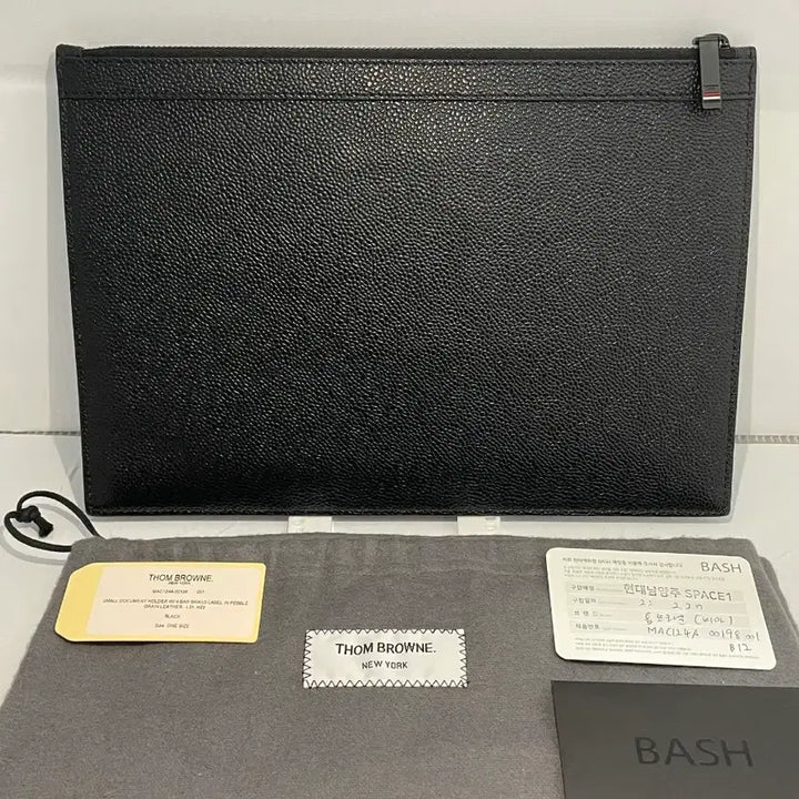 [BUNJANG] Thom Browne All Black Size Tag Clutch Bag / [새상품급]톰브라운 올블랙 사이즈표 클러치
