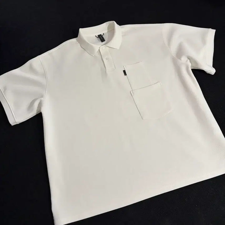 [SOLD OUT] [Moif] 모이프 와이드 폴로 셔츠 오프 화이트 색상
