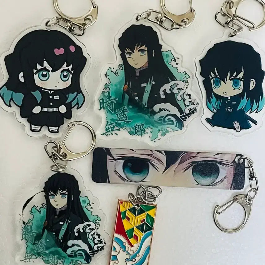 [BUNJANG] Demon Slayer Muichiro Tokito Unofficial Keychain Bundle / 일괄) 귀멸의 칼날 무이치로 비공굿 키링