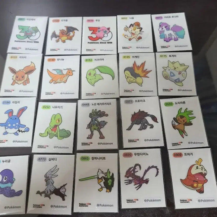 [BUNJANG] Pokemon Stickers 30th Anniversary Season 5 Bundle Set (20 Stickers) / 포켓몬 띠부씰 30주년 시즌5 21장 일괄판매