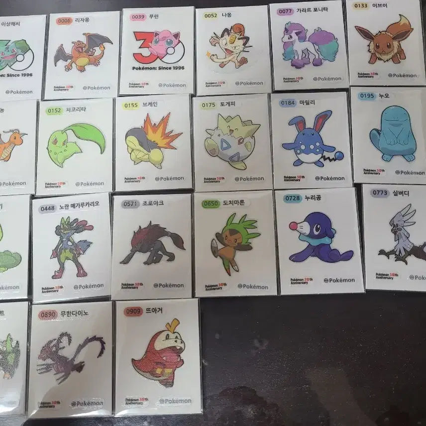 [BUNJANG] Pokemon Stickers 30th Anniversary Season 5 Bundle Set (20 Stickers) / 포켓몬 띠부씰 30주년 시즌5 21장 일괄판매