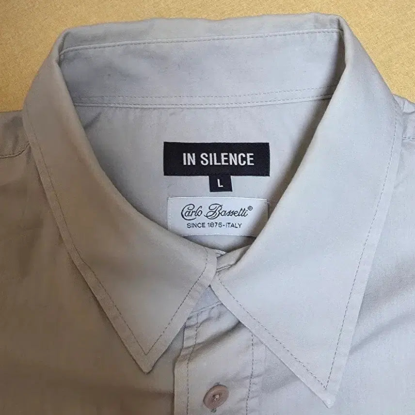 [BUNJANG] InSilence Long Sleeve Shirt Light Gray Italian Fabric / 인사일런스 긴팔 셔츠 라이트 그레이 이탈리아 원단