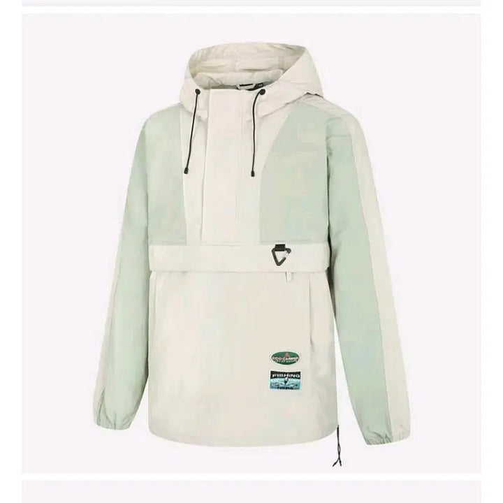 [BUNJANG] NEPA Anorak Windbreaker Nylon Hooded Zip-Up Jacket / 네파아노락바람막이 바스락나일론민트라임초록녹색 긴팔후드집업베이지 화이트